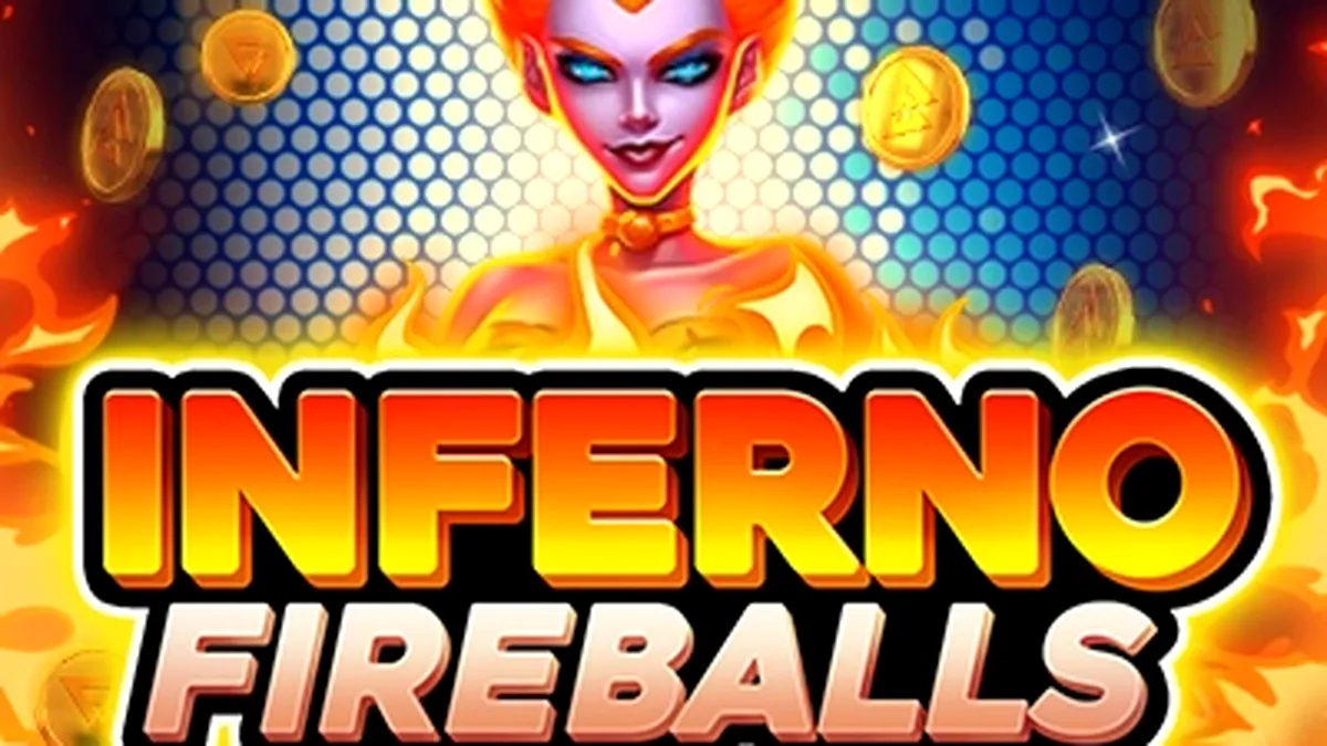 Interface vibrante e ígnea do slot Inferno Fireballs com símbolos brilhantes